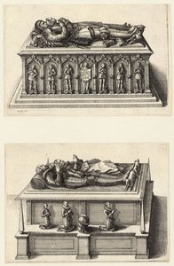 Dos tumbas de Wenceslaus Hollar